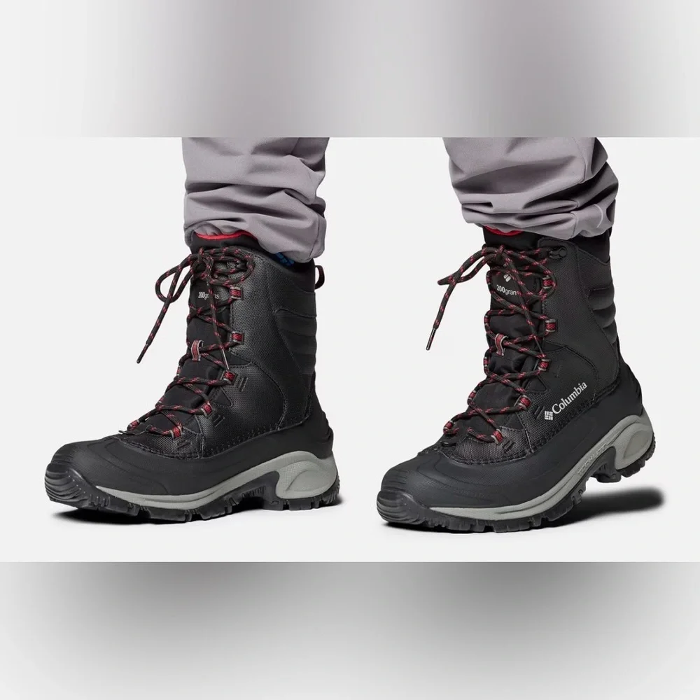 Columbia Bugaboot III Men's Black and Red Snow Boots